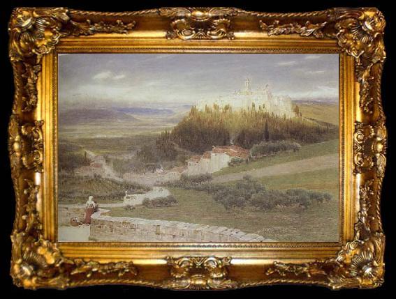 framed  Albert Goodwin,RWS Certosa,near Florence (mk46), ta009-2